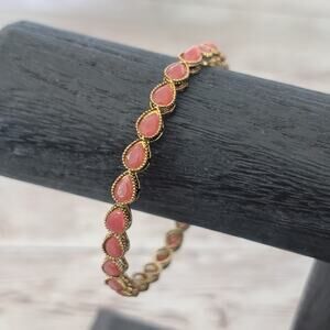 Vintage Bracelet - Pinky Redish Gems - Statement Bracelet